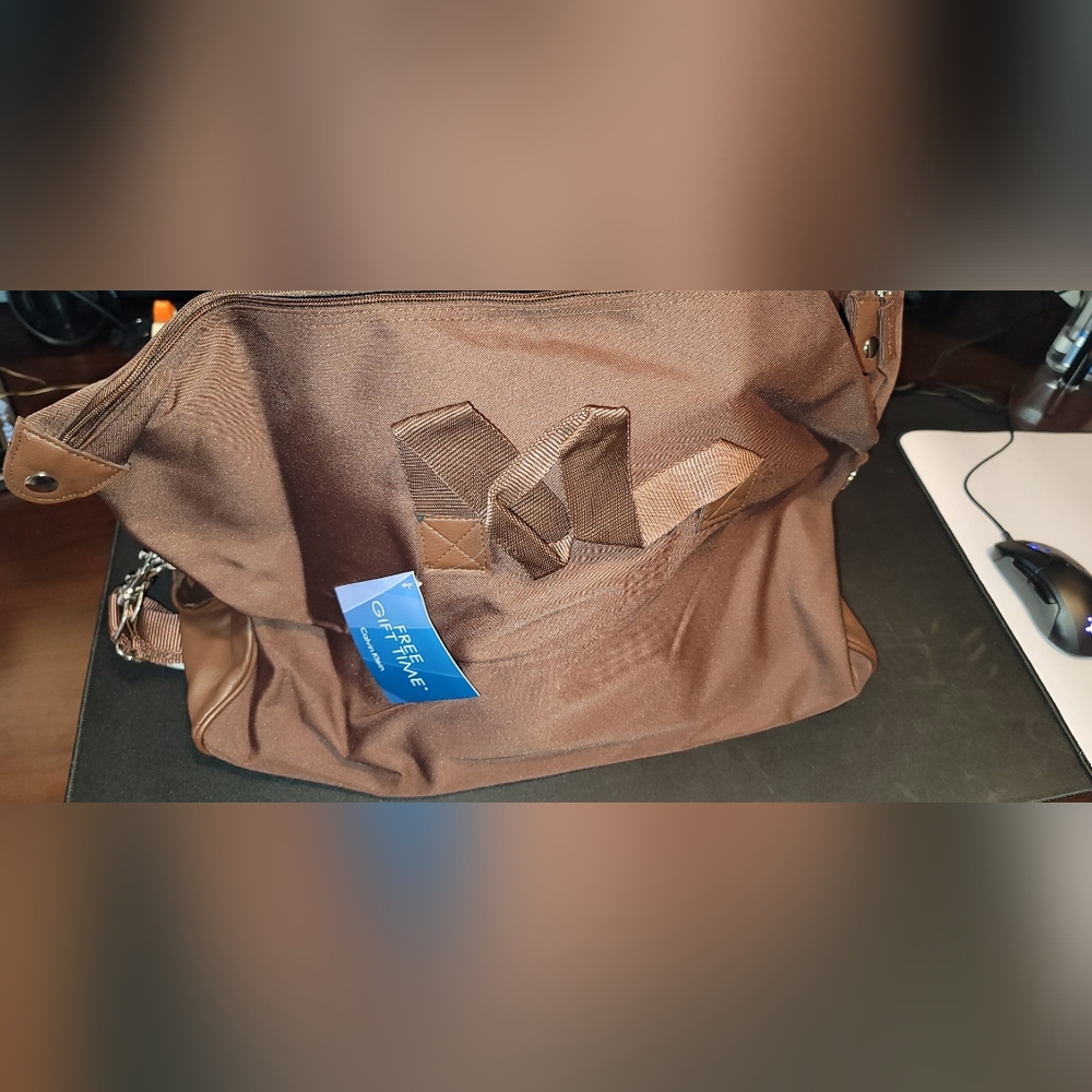 NWT Calvin Klein Brown Large Luggage travel Bag